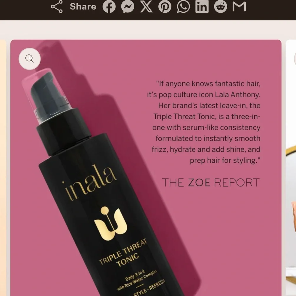inala Triple Threat Tonic - Daily 3-in-1 Treatment Tonic with Rice Water Complex